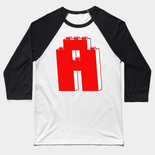 THE LETTER A, Customize My Minifig Baseball T-Shirt